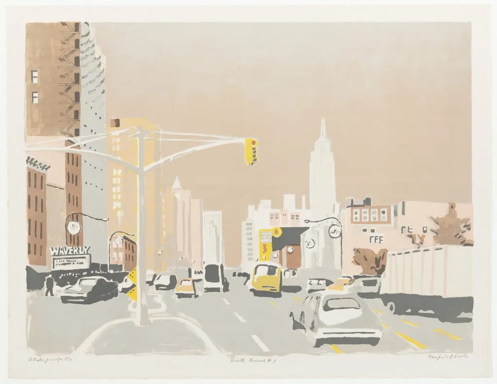 Untitled, by Fairfield Porter, ink, 1971