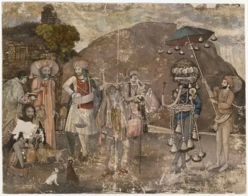 One of four drawings of inhabitants of Delhi., by Faiz Ali Khan