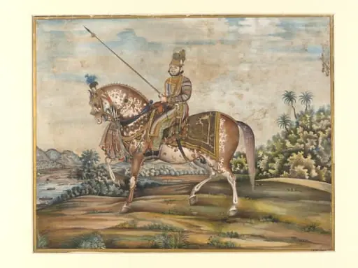 One of four drawings of inhabition of Delhi., by Faiz Ali Khan