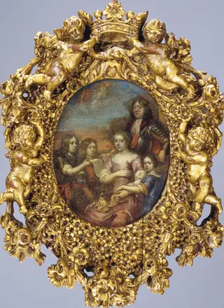 Family Portrait of Willem Hadriaan of Nassau, Lord of Odijk, with his Wife and Children, by Gerard Hoet