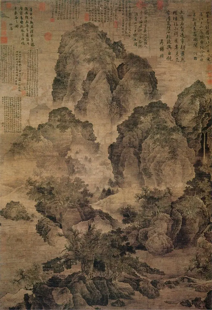 Sitting Alone by a Stream, by Fan Kuan