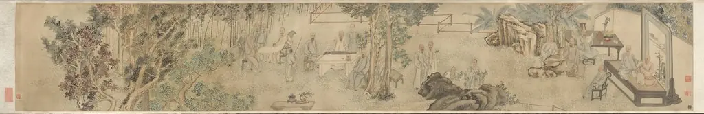 The Ninth Day Literary Gathering at Xing’an [Temporary Retreat], by Fang Shishu