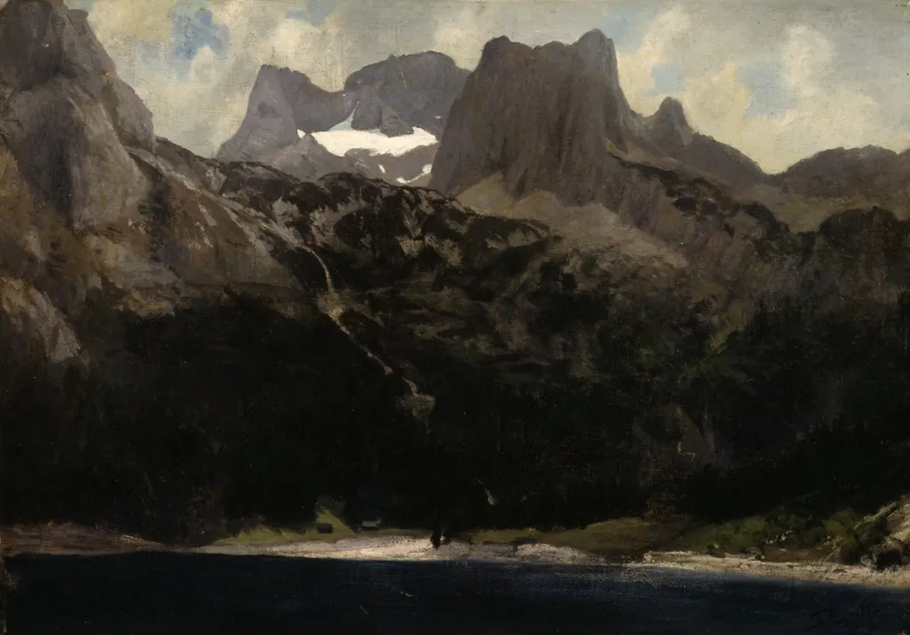 Alpine Lake, by Fanny Churberg, oil, 1872