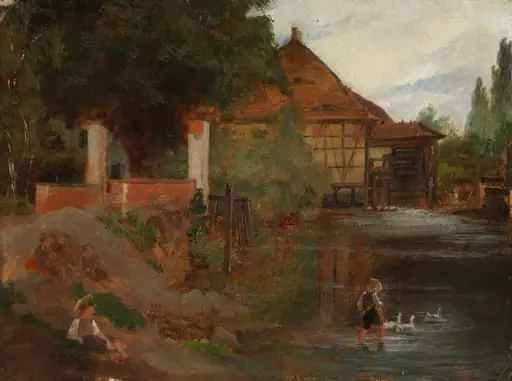 Myllypato, maisema Saksasta, by Fanny Churberg