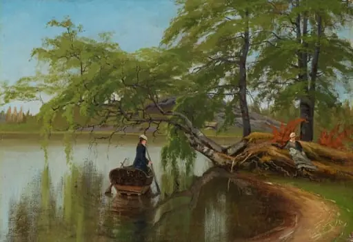 Tyttöjä rannalla, by Fanny Churberg