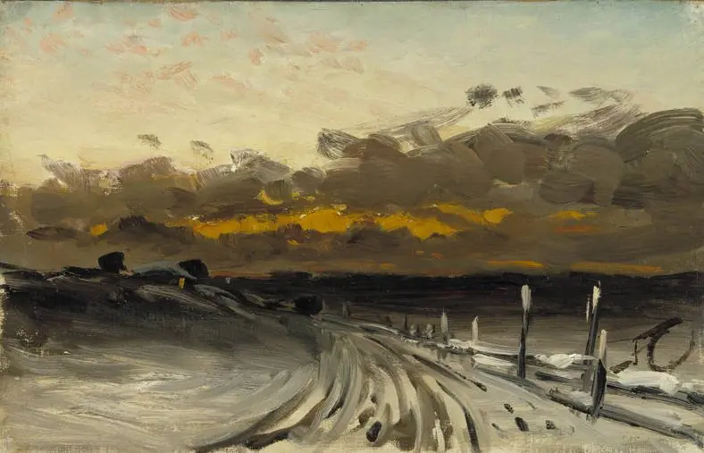 Winter Landscape, Sunset, by Fanny Churberg