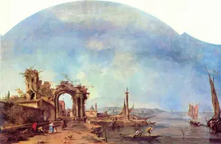 Fantastic Landscape, by Francesco Guardi