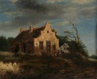 Farm in a wooded dune landscape
