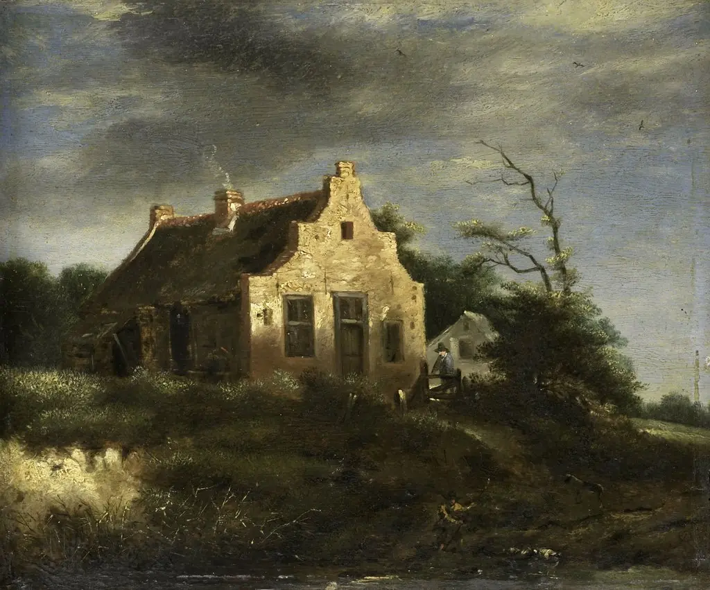 Farm in a wooded dune landscape