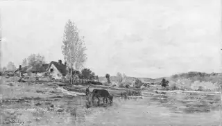 Farm on the Bank of a River