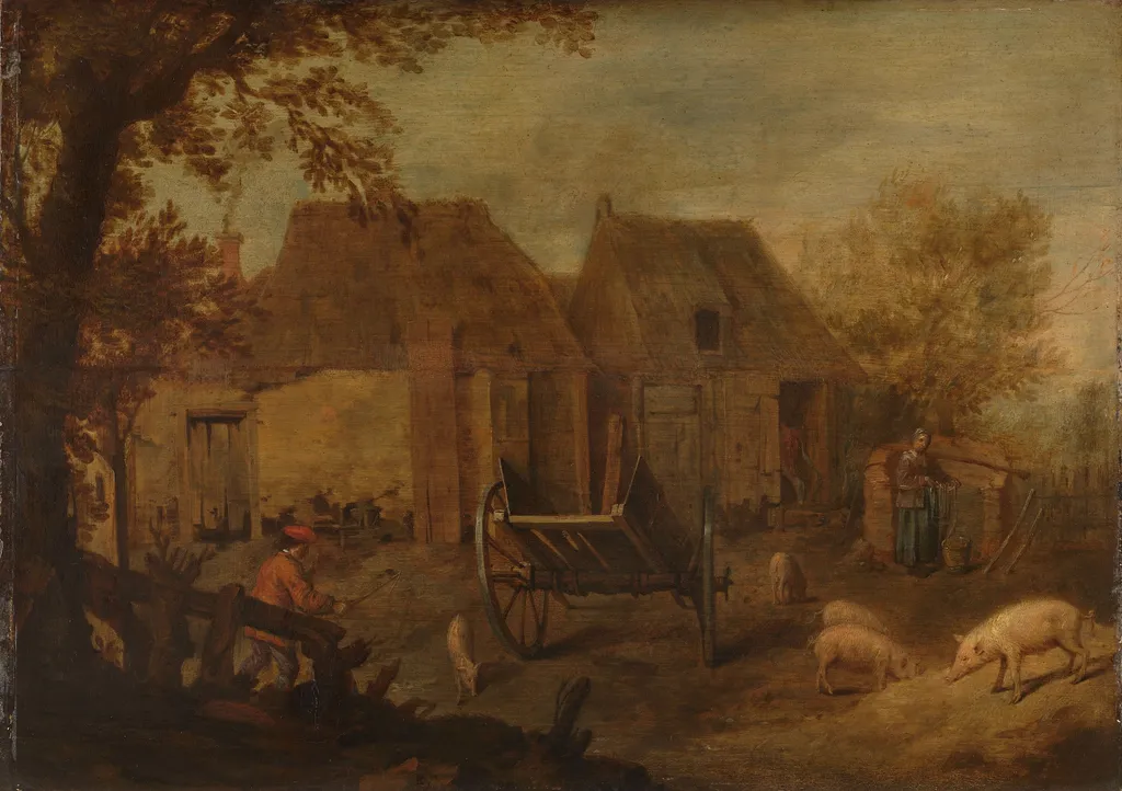 Farmyard, oil, 1640