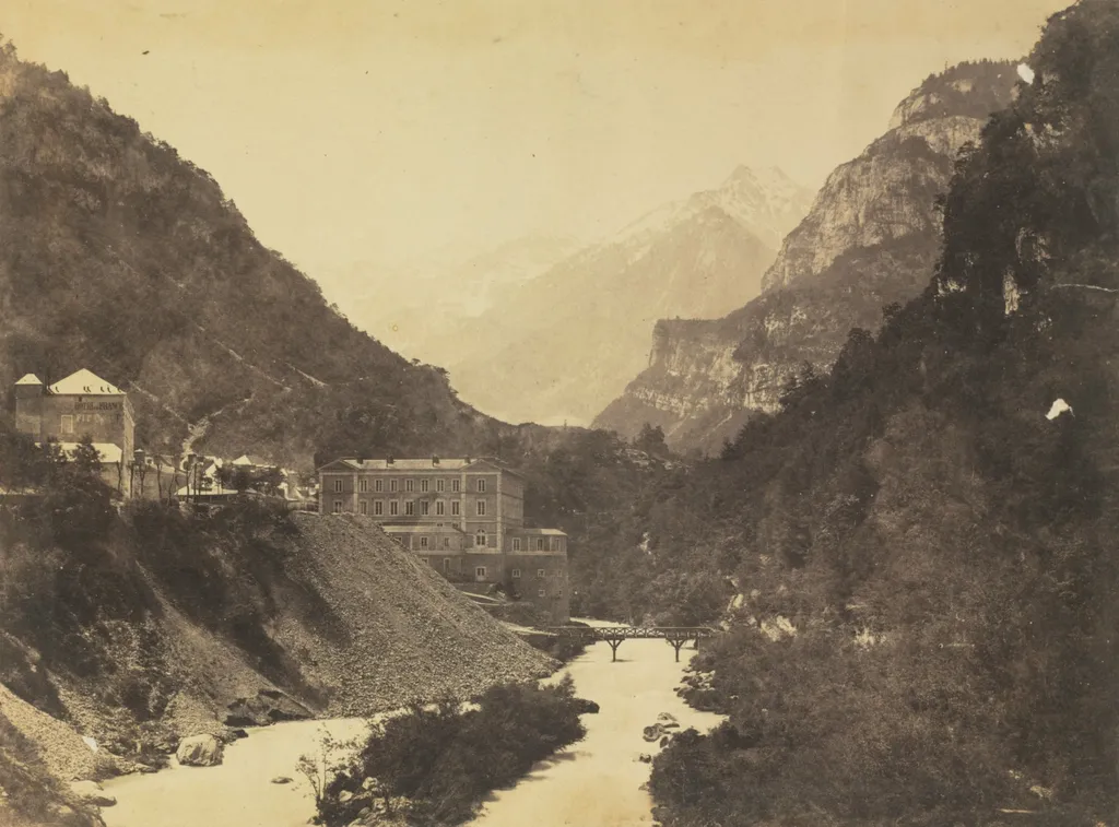 Eaux-Chaudes, Pyrenees (verso), by Farnham Maxwell Lyte, 1855