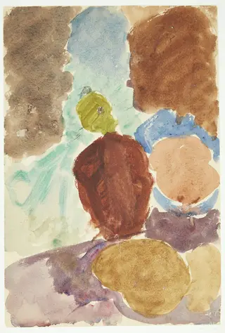 Farvestudie efter Delacroixs maleri Dante og Virgil i Underverdenen, Louvre