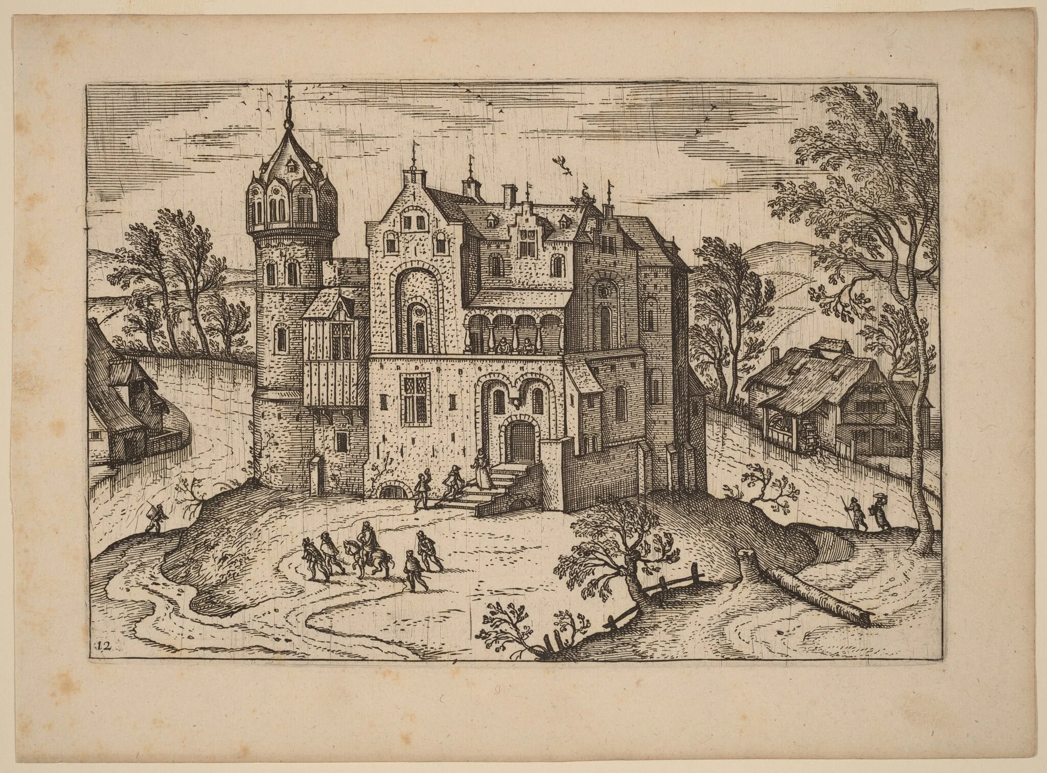 Castle by a River, detail