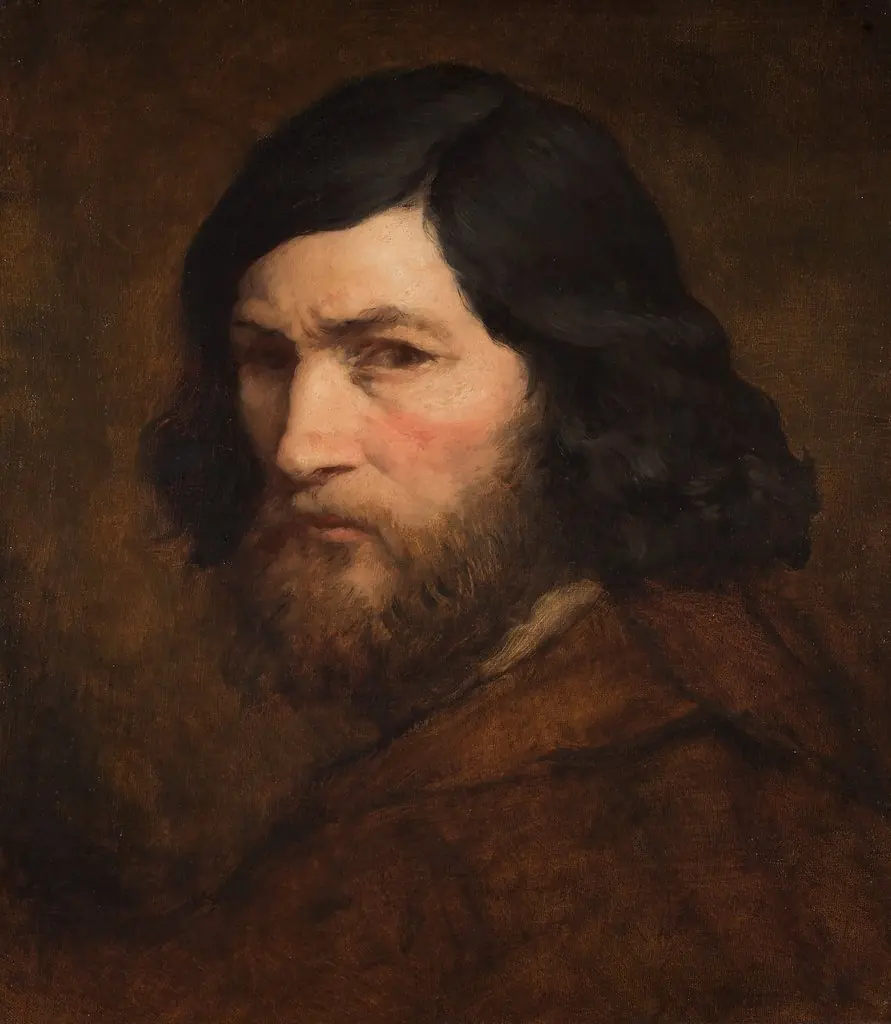 Self Portrait, by Jean François Millet, oil, 1850