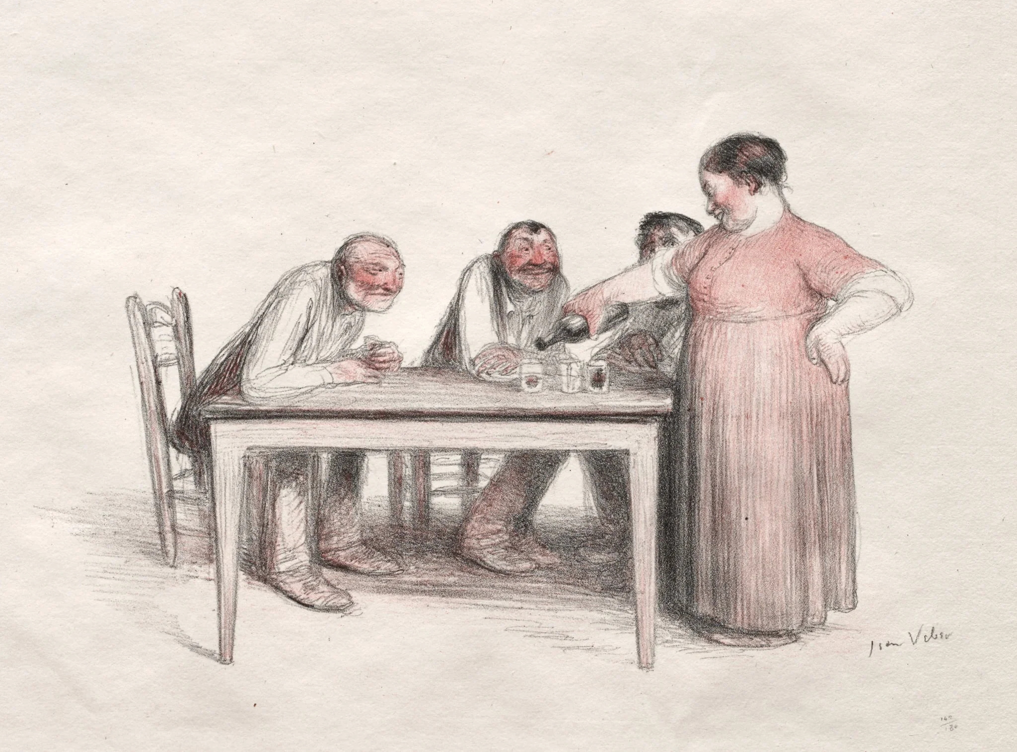 The Glass of Wine, detail