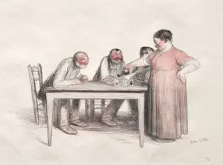 The Glass of Wine, by Jean Veber, 1905