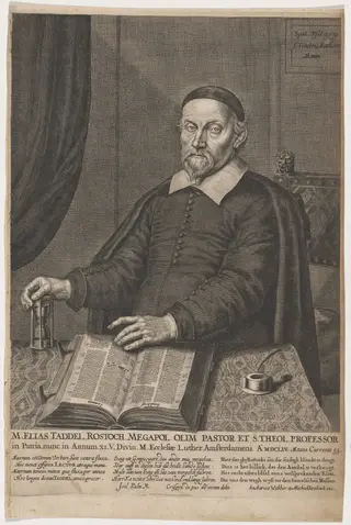 Elias Taddel, by Crispijn van de Passe II, ink, 1634