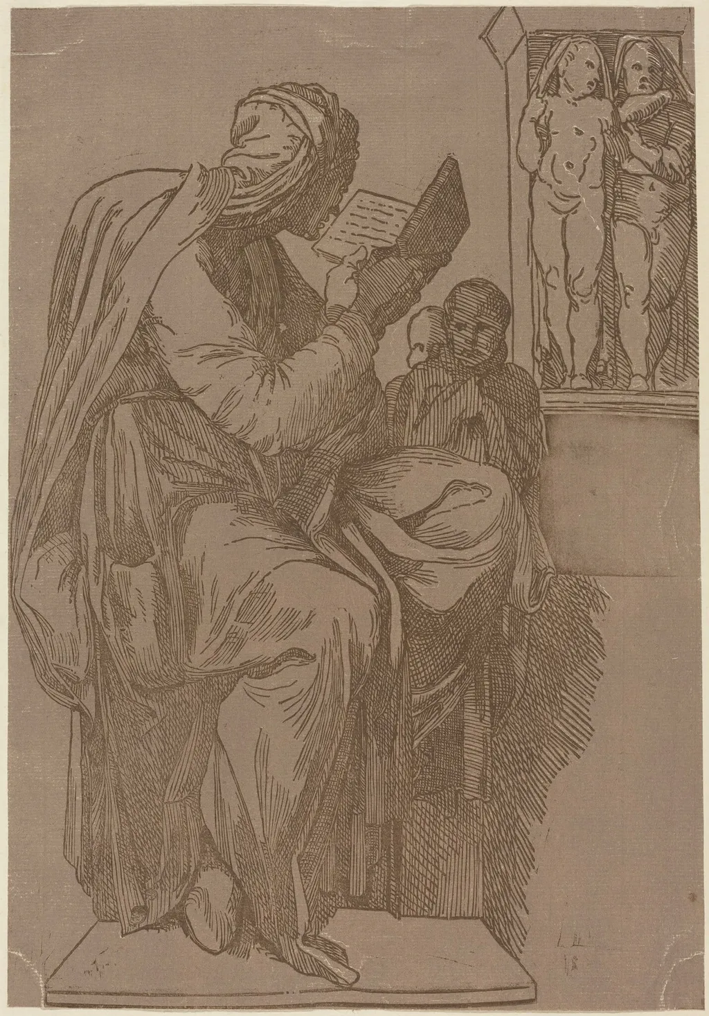 A Sibyl Reading, by John Skippe, ink, 1784