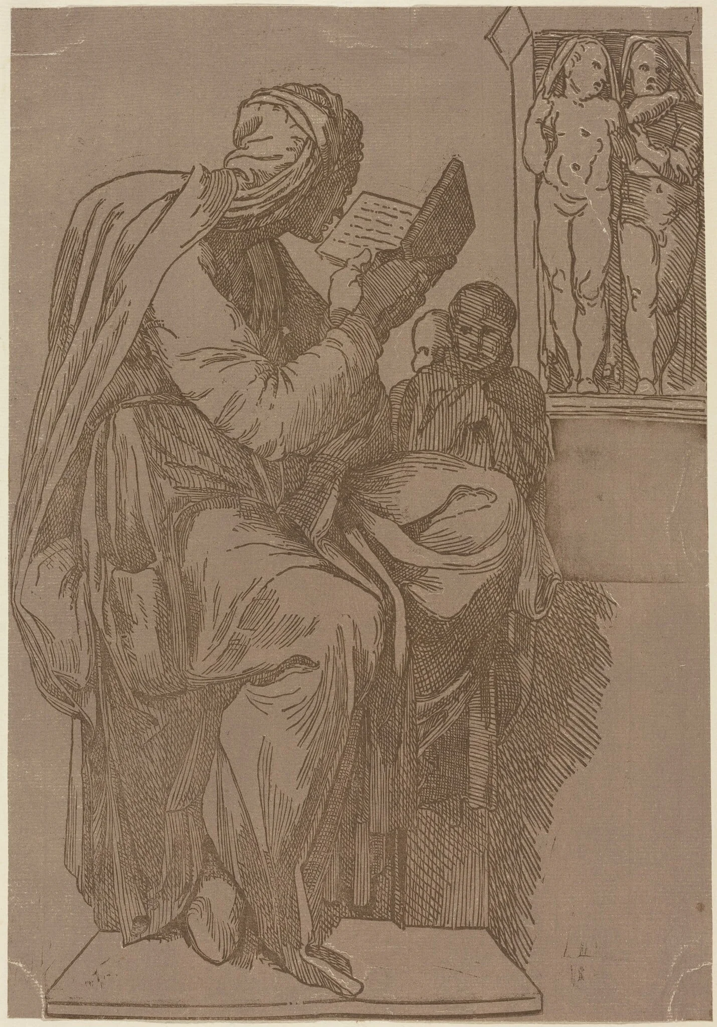 A Sibyl Reading, detail