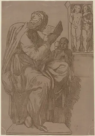 A Sibyl Reading, by John Skippe, ink, 1784
