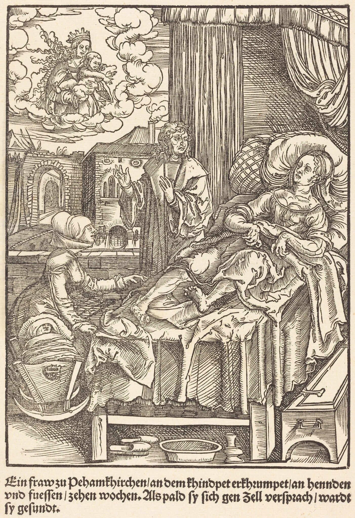 Ein fraw zu Peham Kirchen ..., detail