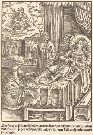 Ein fraw zu Peham Kirchen ..., by Master of the Miracles of Mariazell, ink, 1503