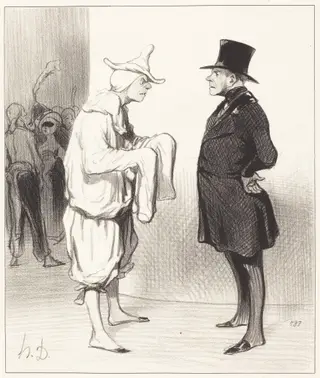 Carotte du voltigeur, by Honoré Daumier, ink, 1844