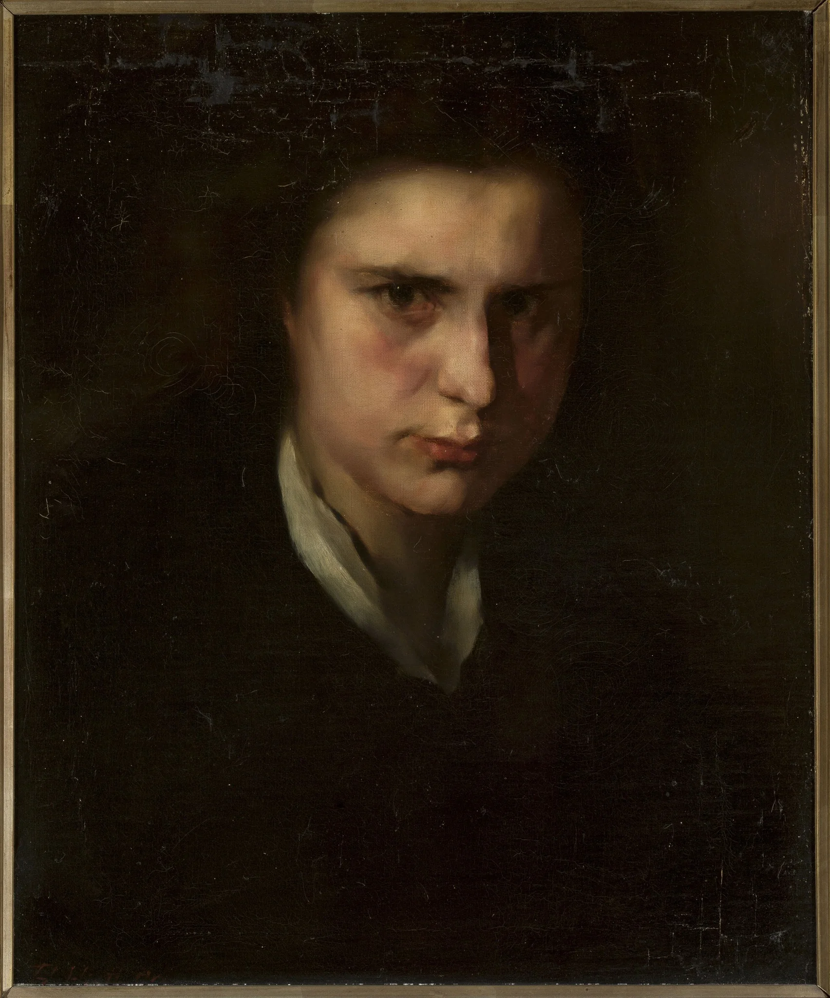 Study of a female head, detail