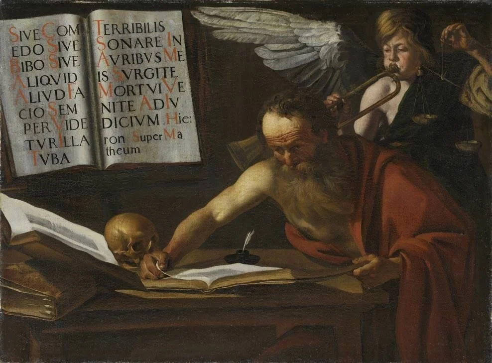 Hl. Hieronymus mit dem Posaunenengel, detail