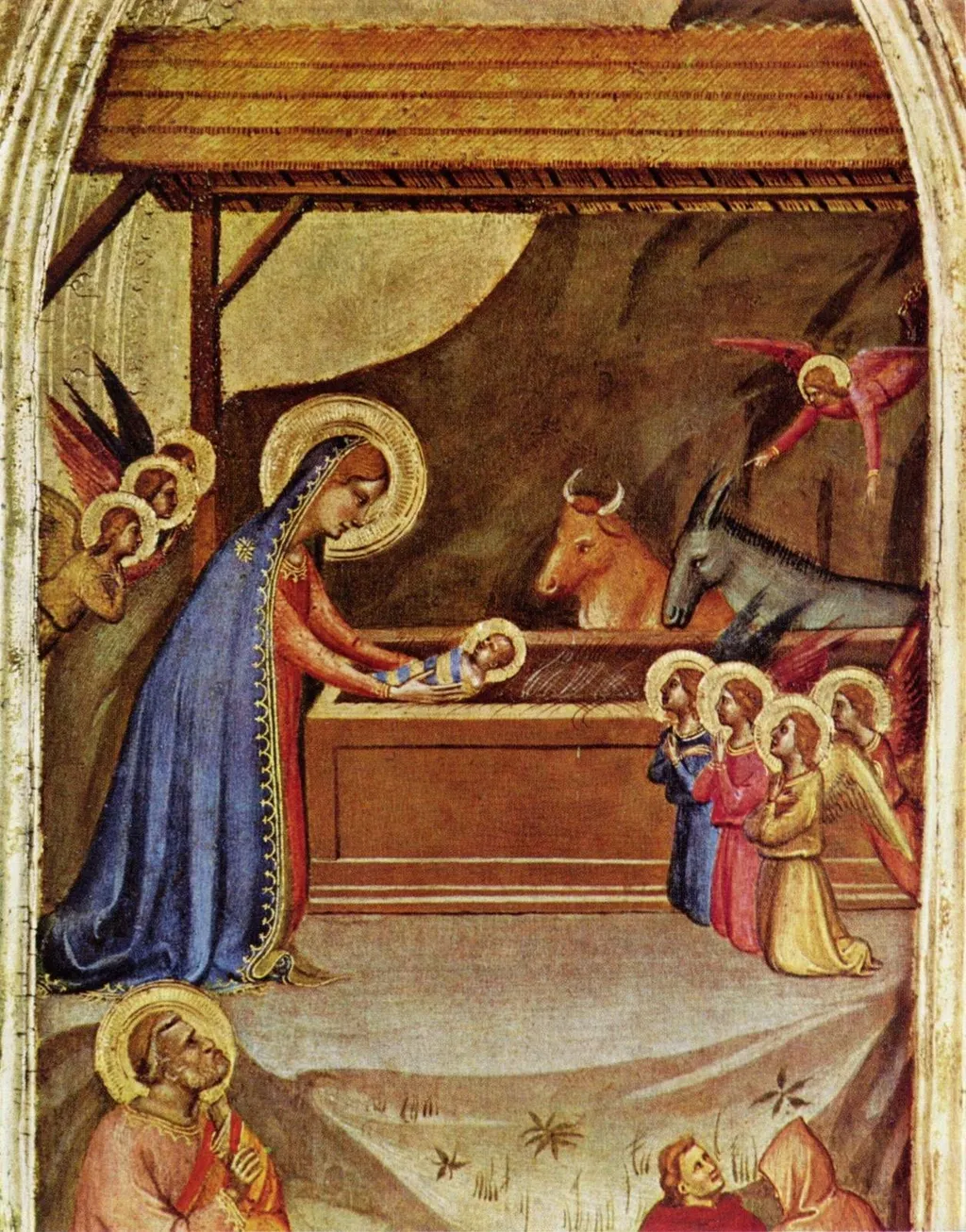 Birth of Christ, by Bernardo Daddi, oil, 1338