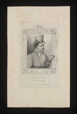 Mr Liston as Paul Pry, by G. Adcock, 1850