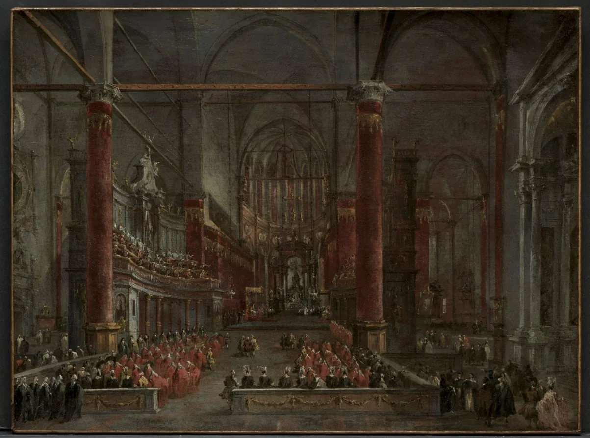 Pontifical Ceremony in SS. Giovanni e Paolo, Venice, 1782, detail
