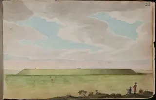View of Rathcroghan, Co[unt]y of Roscommon & Province of Connaught, 84 or 85 miles from Dublin [...], by Gabriel, ca.1729-1817 Beranger, unspecified, 1790