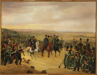 General Józef Chłopicki and Skrzynecki among soldiers, by January Suchodolski, oil, 1837