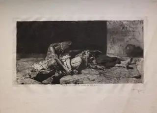 Arab Watching over the Body of His Friend, by Mariano Fortuny Marsal, 1866