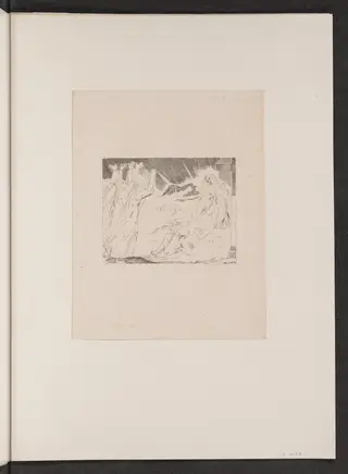 Job's Comforters, by William Blake, ink, 1825