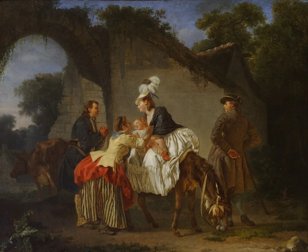 Farewell to the Wet Nurse, by Étienne Aubry, oil
