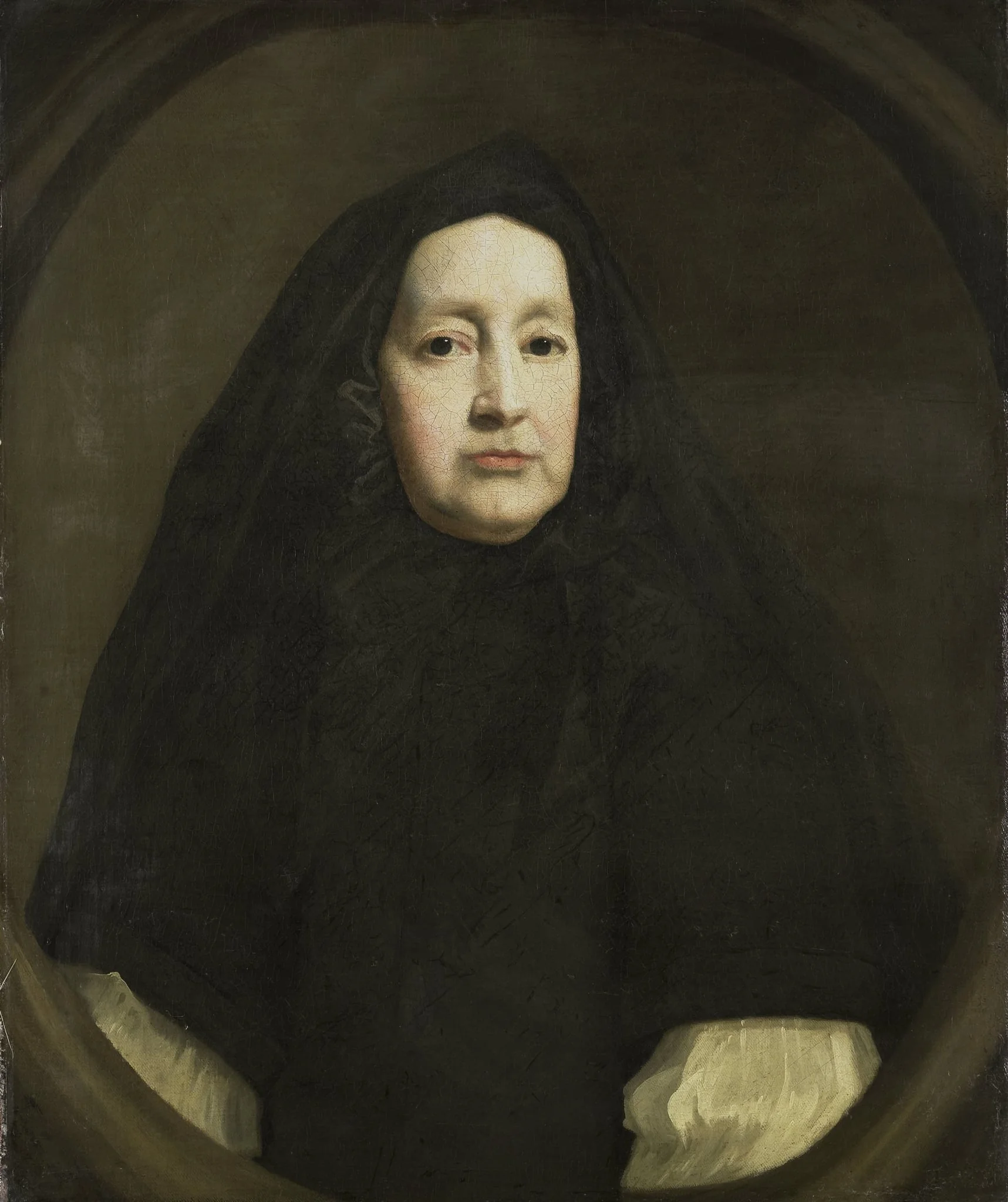 Portrait of Katharine Elliot (died 1688), Dresser of Duchess Anne of York and First Woman of the Bedchamber of Queen Mary of Modena, the first and second Wives of James II of England, respectively, detail