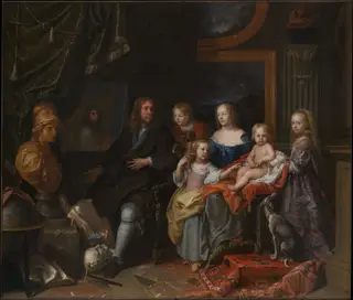 Everhard Jabach (1618–1695) and His Family, by Charles Le Brun, oil, 1660