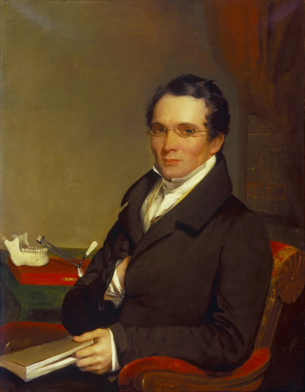 Dr. Samuel A. Bemis, by Chester (Charles) Harding, oil, 1842