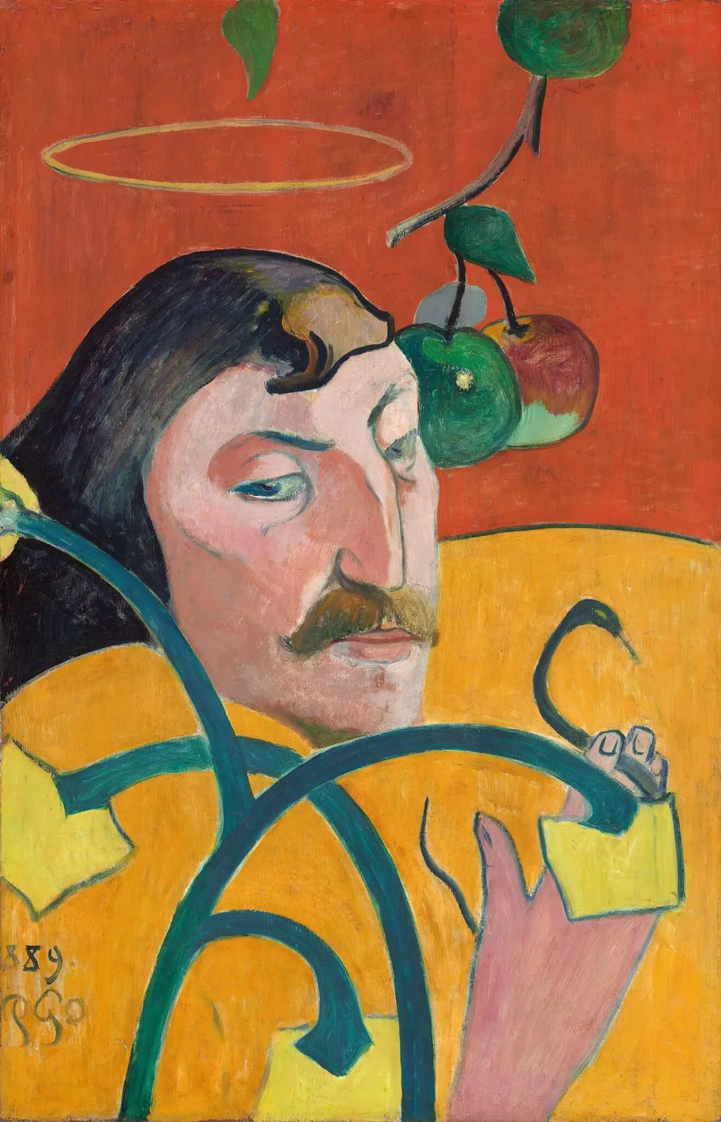 Self-Portrait, by Paul Gauguin, oil, 1889