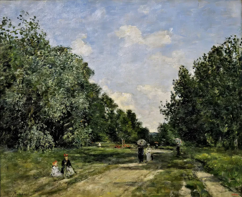Parc Cordier in Trouville, by Eugène Boudin, oil, 1890