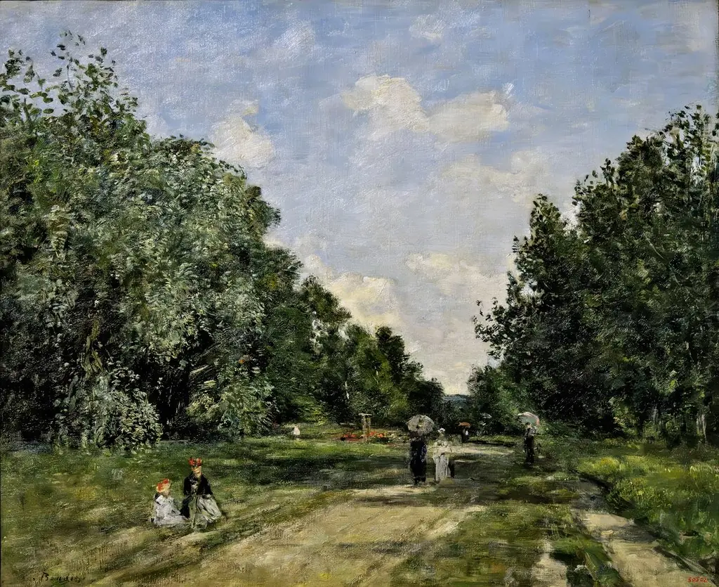 Parc Cordier in Trouville, by Eugène Boudin, oil, 1890