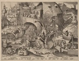 Envy, by Pieter van der Heyden, ink, 1558