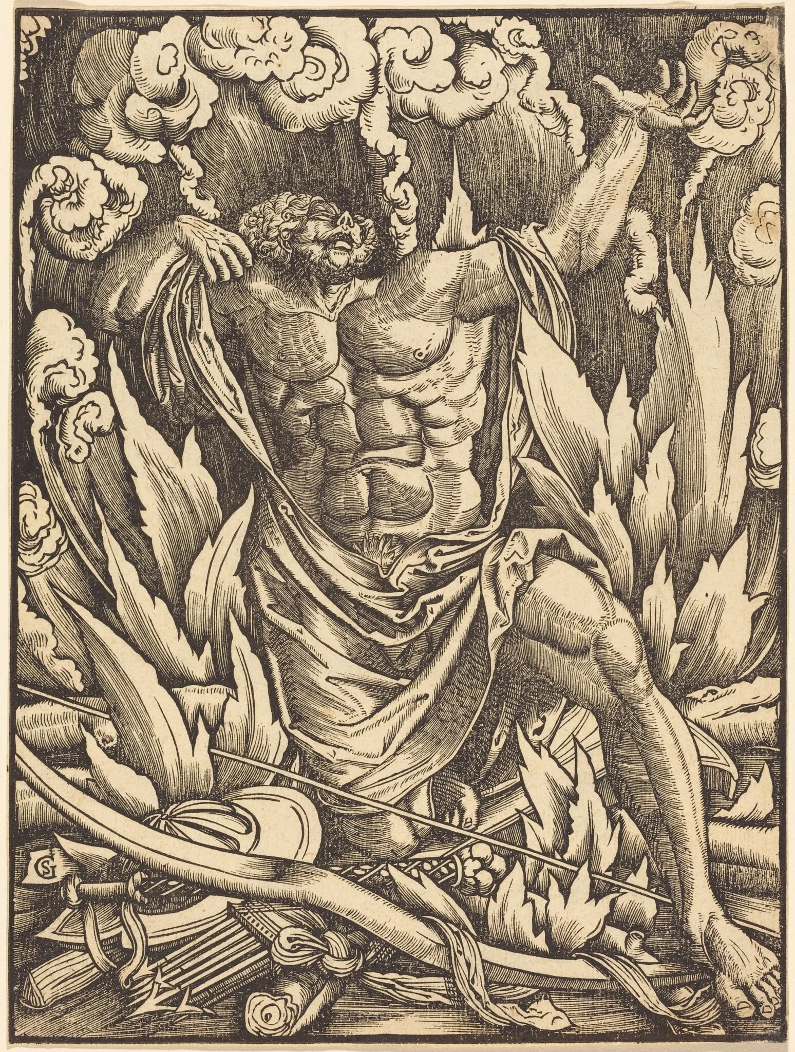 The Death of Hercules, detail