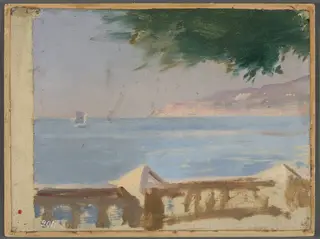 View of the sea from the Bakhchi-Dere villa in Yalta. From the journey to Crimea, by Jan Ciągliński, unspecified, 1897