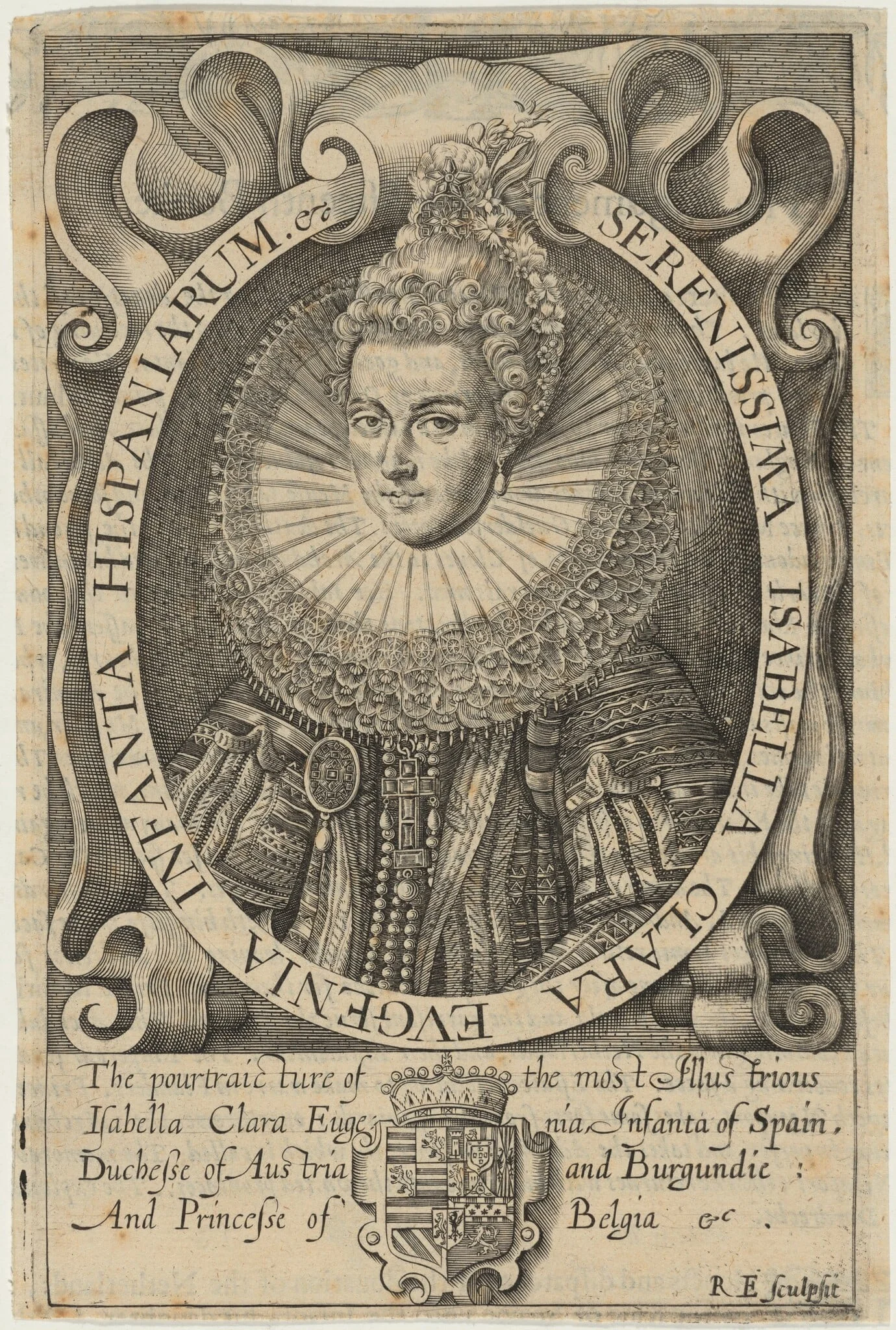 Isabella Clara Eugenia, Infanta of Spain, wife of Archduke of Austria, detail