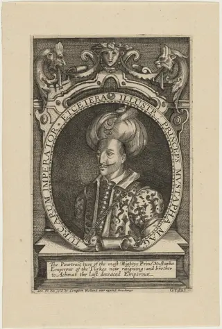 Mustapha III, Sultan of Turkey, by George Yeates, ink, 1664