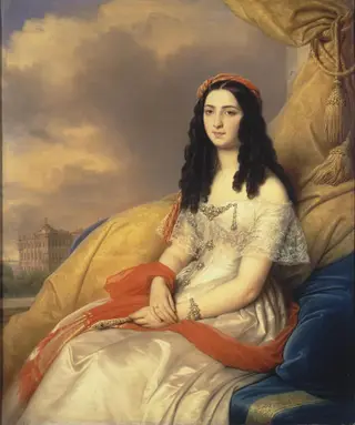 Portrait of Countess d'Ash, by Charles de Steuben, oil, 1844